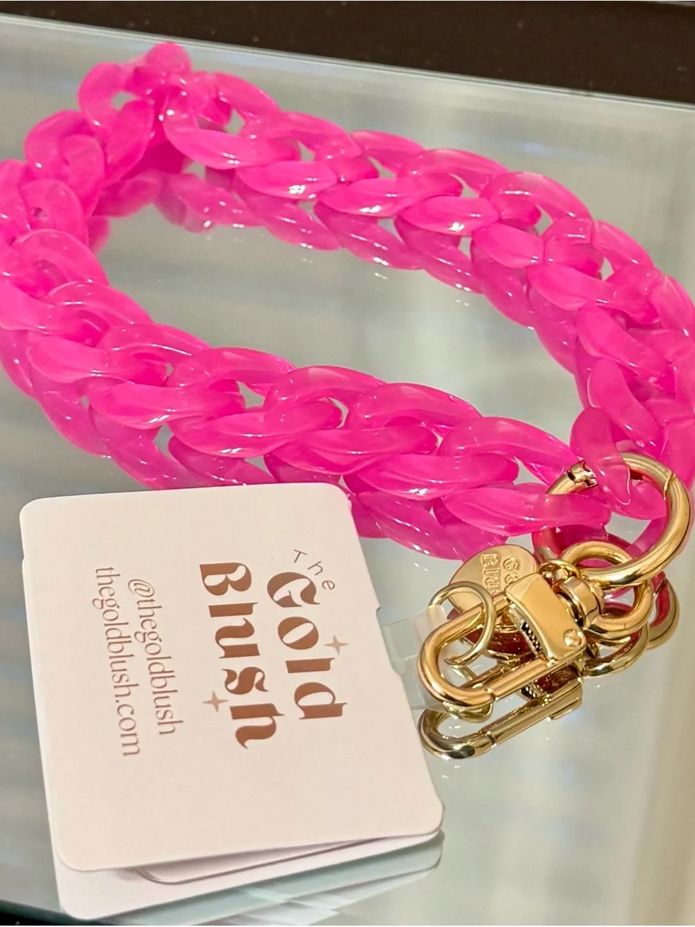 BNWT Gold Blush Hit  Pink Phone Chain